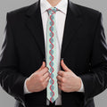 Red And Blue DNA Pattern Print Necktie