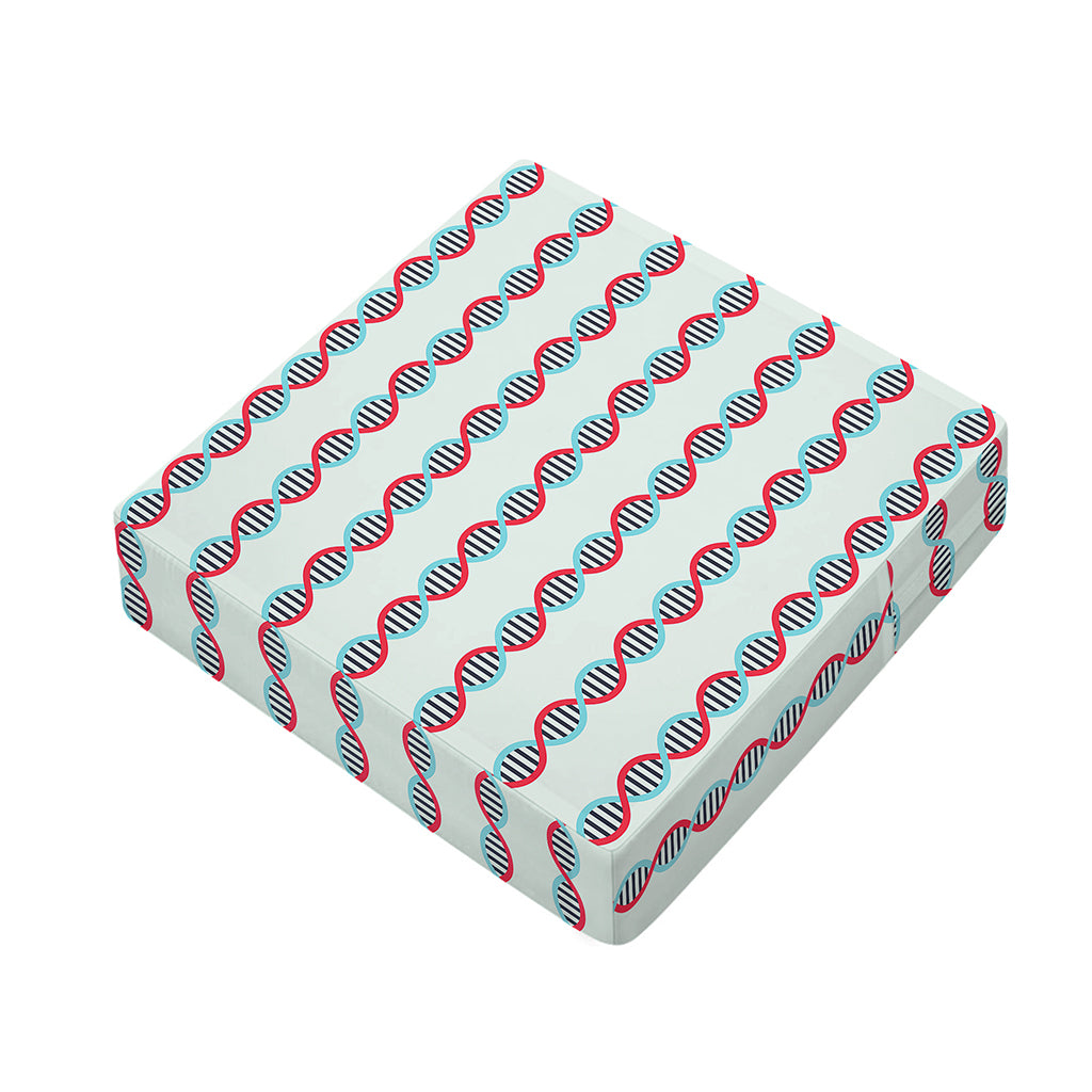 Red And Blue DNA Pattern Print Outdoor Seat Cushion Cover