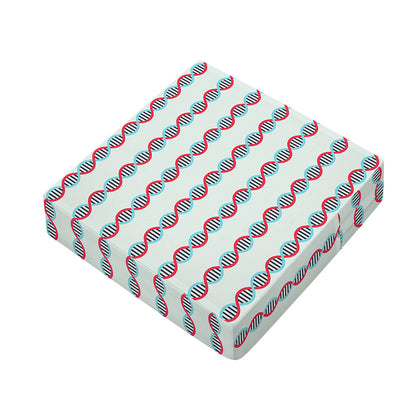Red And Blue DNA Pattern Print Outdoor Seat Cushion Cover