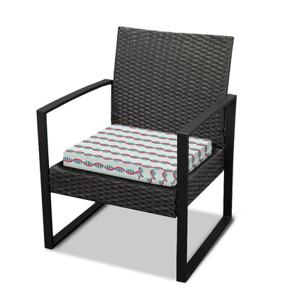 Red And Blue DNA Pattern Print Outdoor Seat Cushion Cover