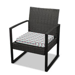 Red And Blue DNA Pattern Print Outdoor Seat Cushion Cover