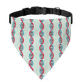 Red And Blue DNA Pattern Print Over The Collar Dog Bandana