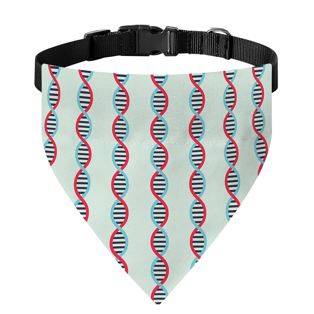 Red And Blue DNA Pattern Print Over The Collar Dog Bandana