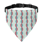 Red And Blue DNA Pattern Print Over The Collar Dog Bandana