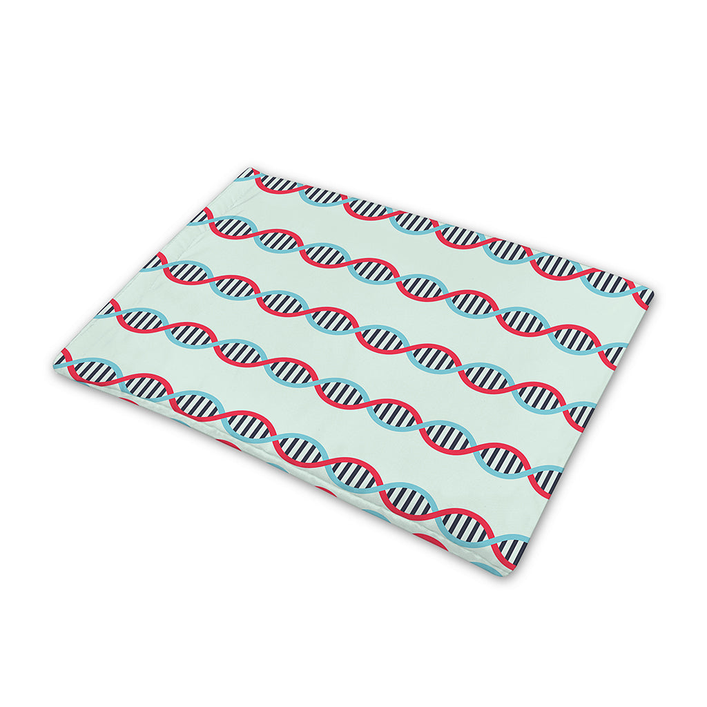 Red And Blue DNA Pattern Print Pet Cooling Mat Cover