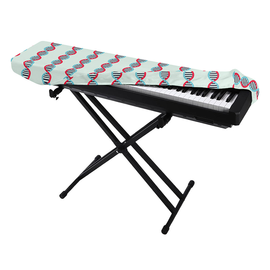 Red And Blue DNA Pattern Print Piano Keyboard Cover