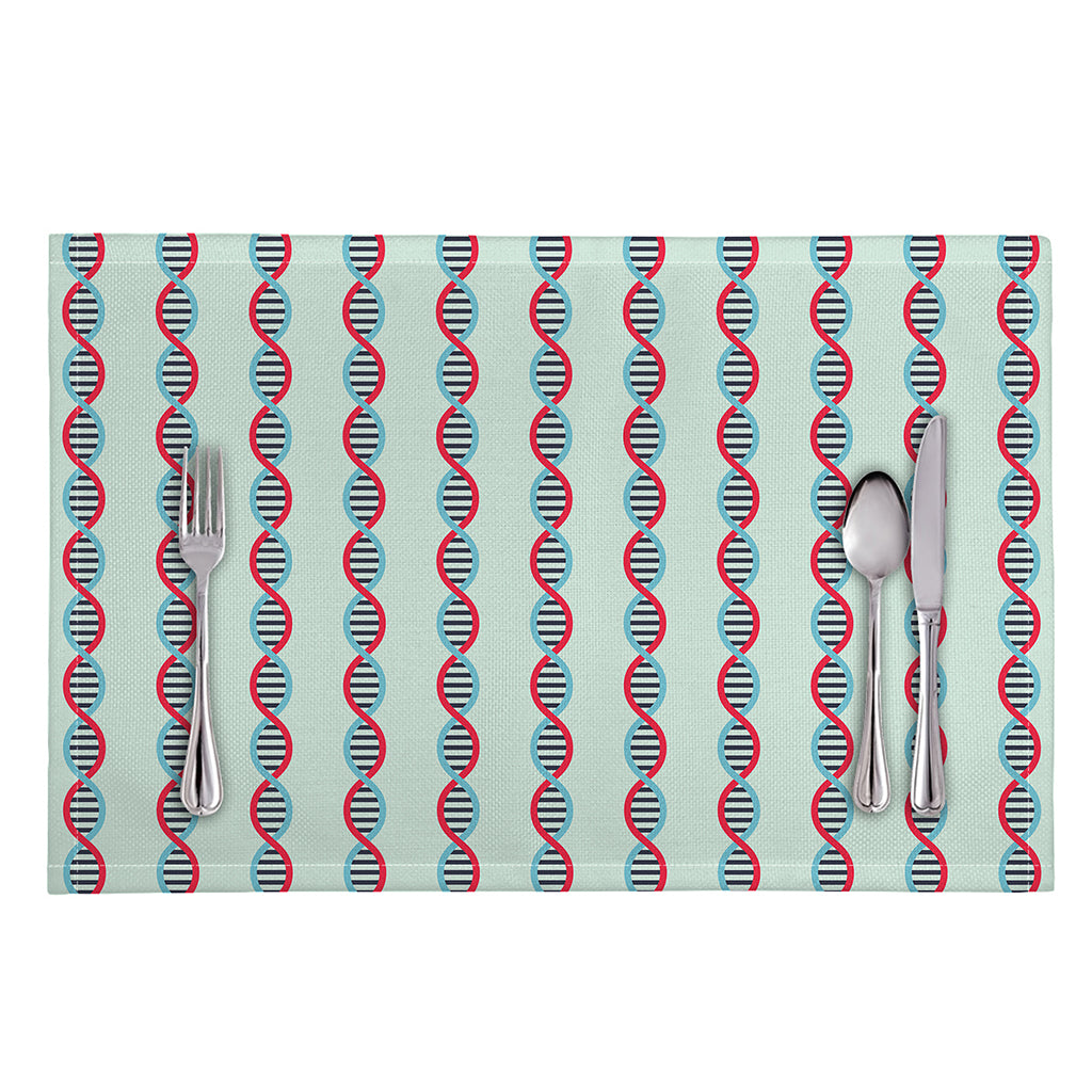 Red And Blue DNA Pattern Print Placemat