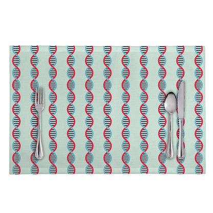 Red And Blue DNA Pattern Print Placemat