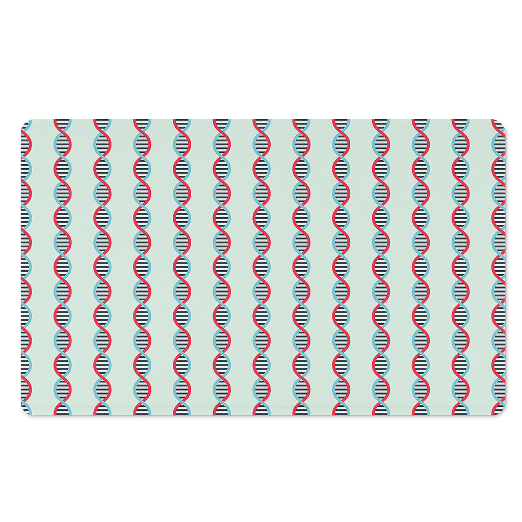 Red And Blue DNA Pattern Print Polyester Doormat