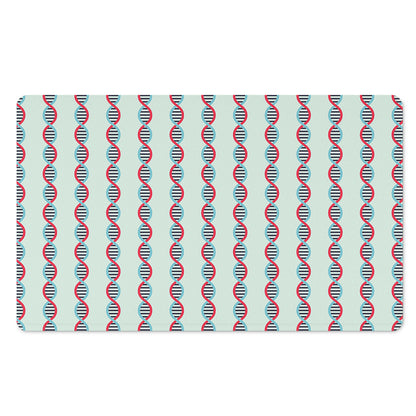 Red And Blue DNA Pattern Print Polyester Doormat