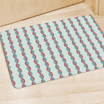 Red And Blue DNA Pattern Print Polyester Doormat