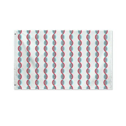 Red And Blue DNA Pattern Print Polyester Flag