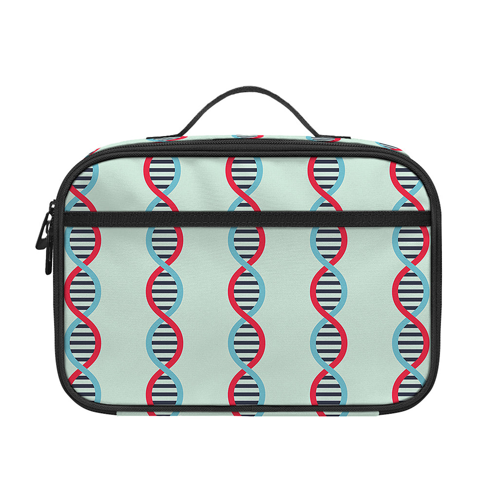 Red And Blue DNA Pattern Print Portable Lunch Bag