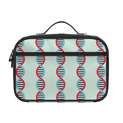 Red And Blue DNA Pattern Print Portable Lunch Bag