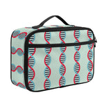 Red And Blue DNA Pattern Print Portable Lunch Bag