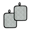 Red And Blue DNA Pattern Print Pot Holders