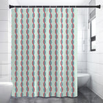 Red And Blue DNA Pattern Print Premium Shower Curtain