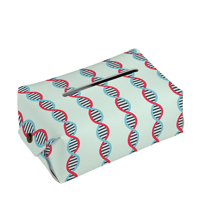 Red And Blue DNA Pattern Print Rectangle Tissue Box Cover
