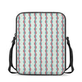 Red And Blue DNA Pattern Print Rectangular Crossbody Bag