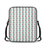 Red And Blue DNA Pattern Print Rectangular Crossbody Bag