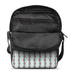 Red And Blue DNA Pattern Print Rectangular Crossbody Bag