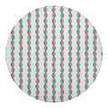 Red And Blue DNA Pattern Print Round Blanket