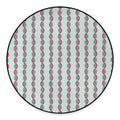 Red And Blue DNA Pattern Print Round Floor Mat