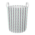 Red And Blue DNA Pattern Print Round Laundry Basket