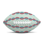 Red And Blue DNA Pattern Print Rugby Ball
