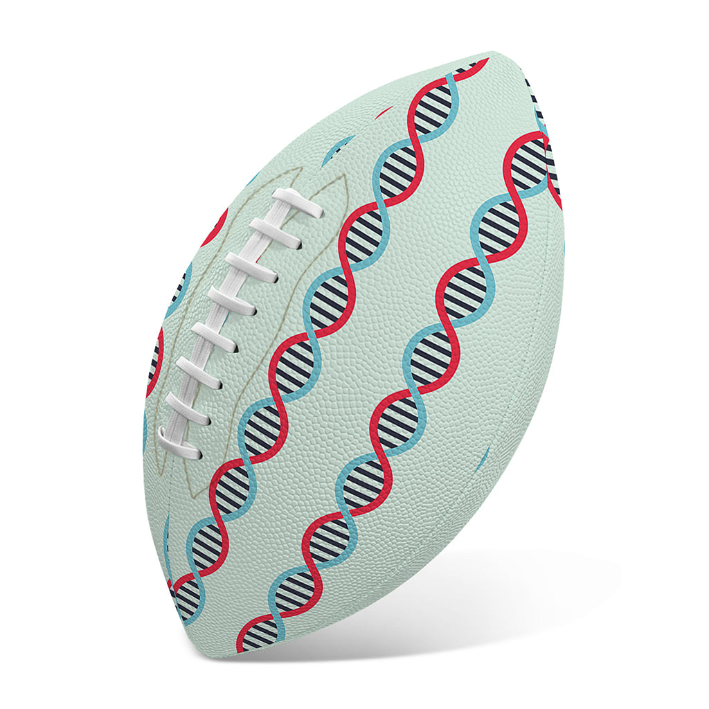Red And Blue DNA Pattern Print Rugby Ball