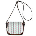 Red And Blue DNA Pattern Print Saddle Bag