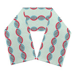 Red And Blue DNA Pattern Print Scarf