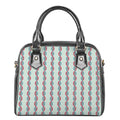 Red And Blue DNA Pattern Print Shoulder Handbag