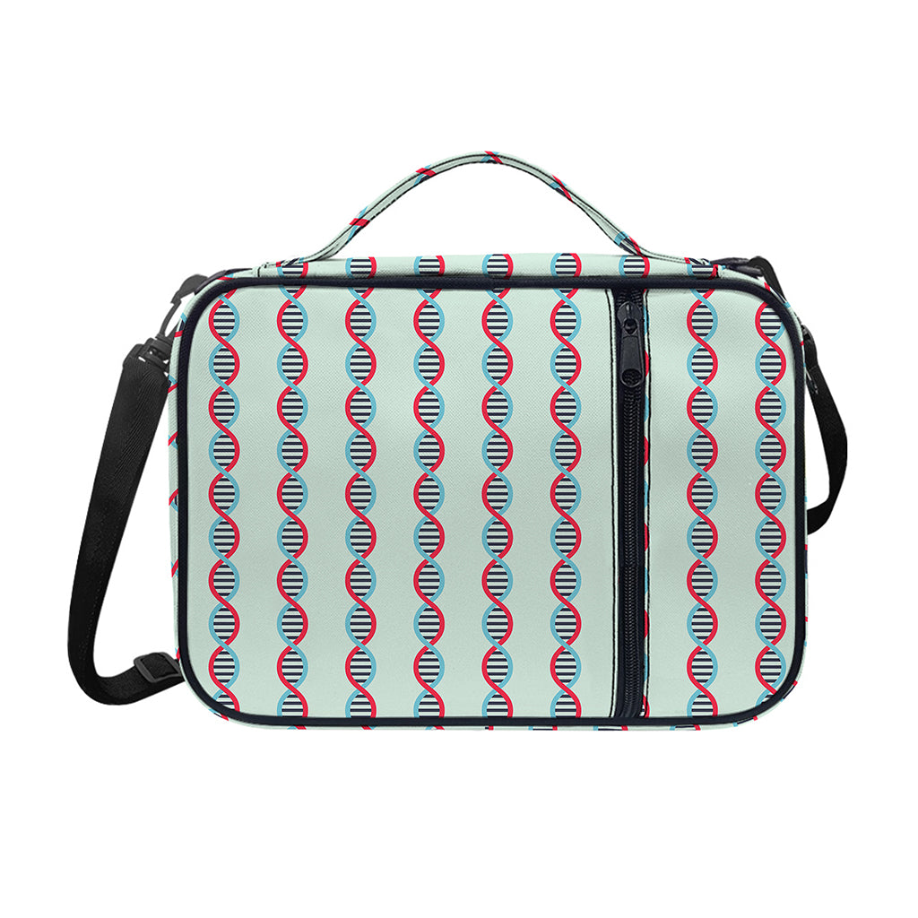 Red And Blue DNA Pattern Print Shoulder Strap Bible Bag