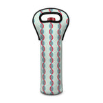 Red And Blue DNA Pattern Print Single Neoprene Wine Tote