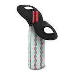 Red And Blue DNA Pattern Print Single Neoprene Wine Tote
