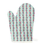 Red And Blue DNA Pattern Print Single Oven Mitt