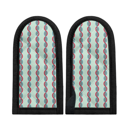 Red And Blue DNA Pattern Print Skillet Handle Cover