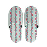 Red And Blue DNA Pattern Print Slippers