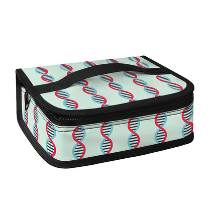 Red And Blue DNA Pattern Print Small Lunch Bag