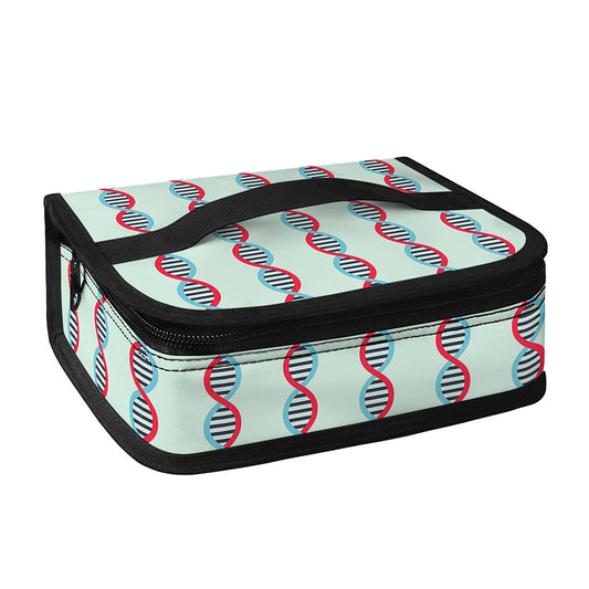 Red And Blue DNA Pattern Print Small Lunch Bag