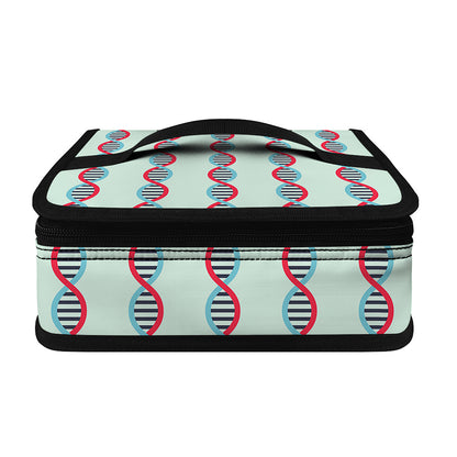 Red And Blue DNA Pattern Print Small Lunch Bag