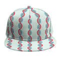 Red And Blue DNA Pattern Print Snapback Cap