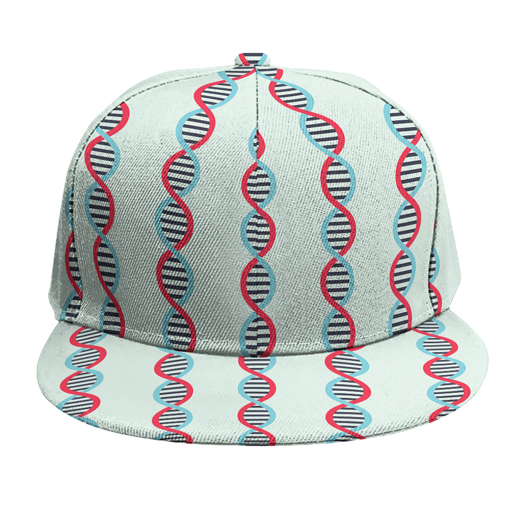 Red And Blue DNA Pattern Print Snapback Cap