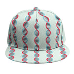 Red And Blue DNA Pattern Print Snapback Cap