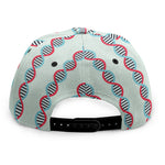 Red And Blue DNA Pattern Print Snapback Cap