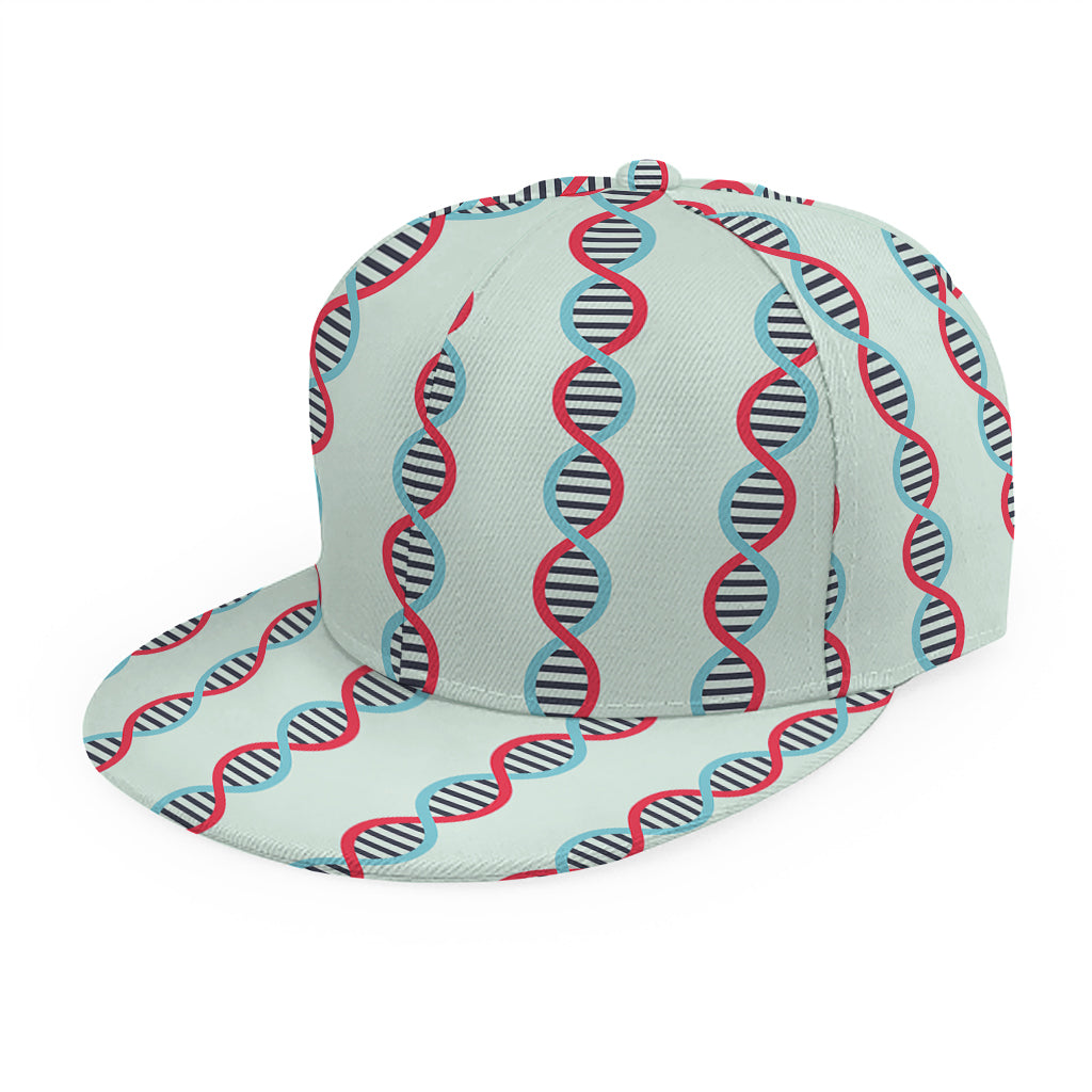 Red And Blue DNA Pattern Print Snapback Cap