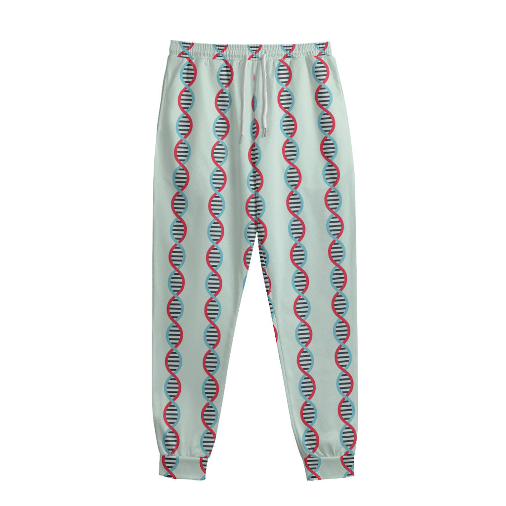 Red And Blue DNA Pattern Print Sweatpants