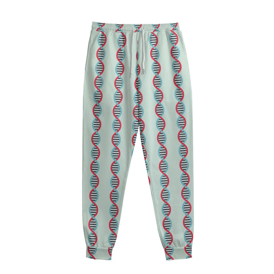 Red And Blue DNA Pattern Print Sweatpants