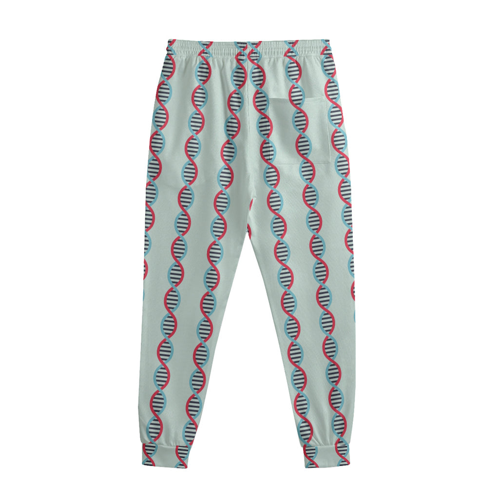 Red And Blue DNA Pattern Print Sweatpants